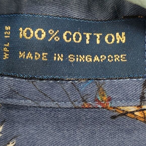 Chaps Ralph Lauren Y2K mens long sleeve shirt. Indian design print, blue. large - Picture 4 of 8